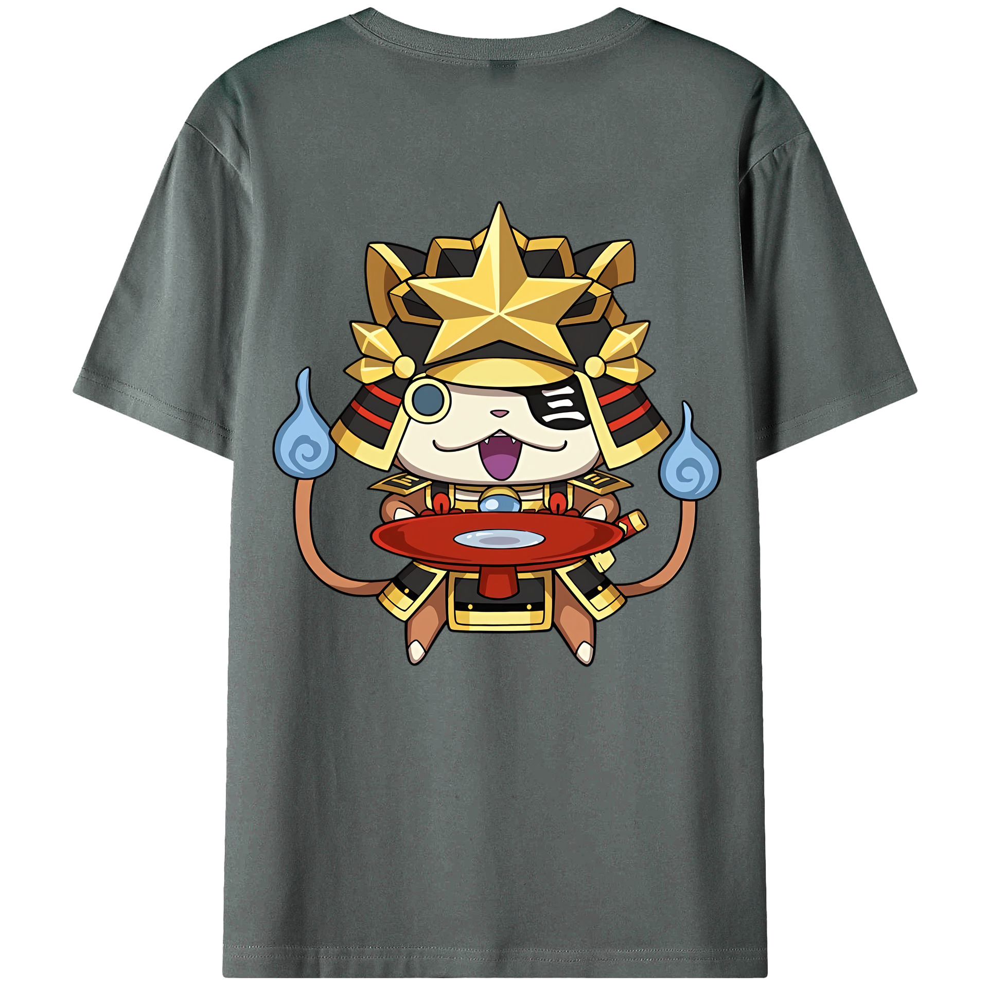 （画像用） 妖怪ウォッチ Yo-kai Watch 綿100％ メンズ半袖Tシャツ（バックプリント） 通気性